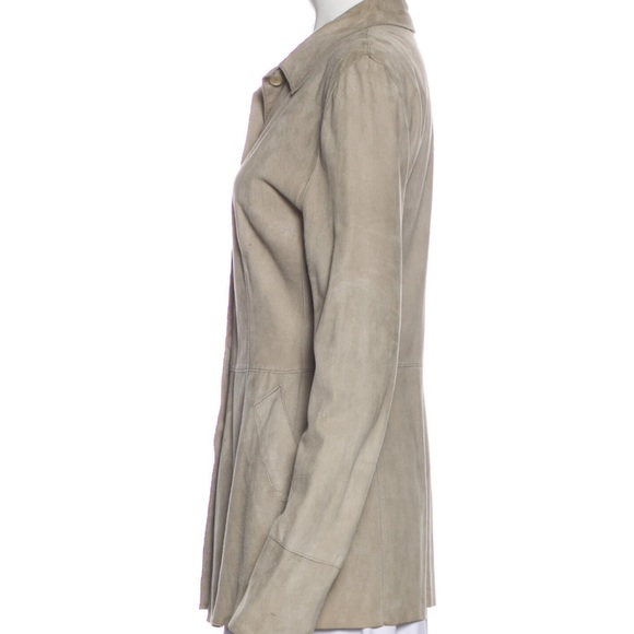 Dolce & Gabbana
Leather Long Sleeve Button-Up Top Size Small Camel Suede - Picture 2 of 4